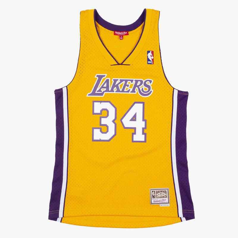 Mitchell & Ness Women's Shaquille O'Neal Gold Los Angeles Lakers 1999/00 Hardwood Classics Swingman Jersey