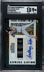 2019 Contenders #33 Anthony Volpe Draft Ticket Building Blocks /10 SGC 9