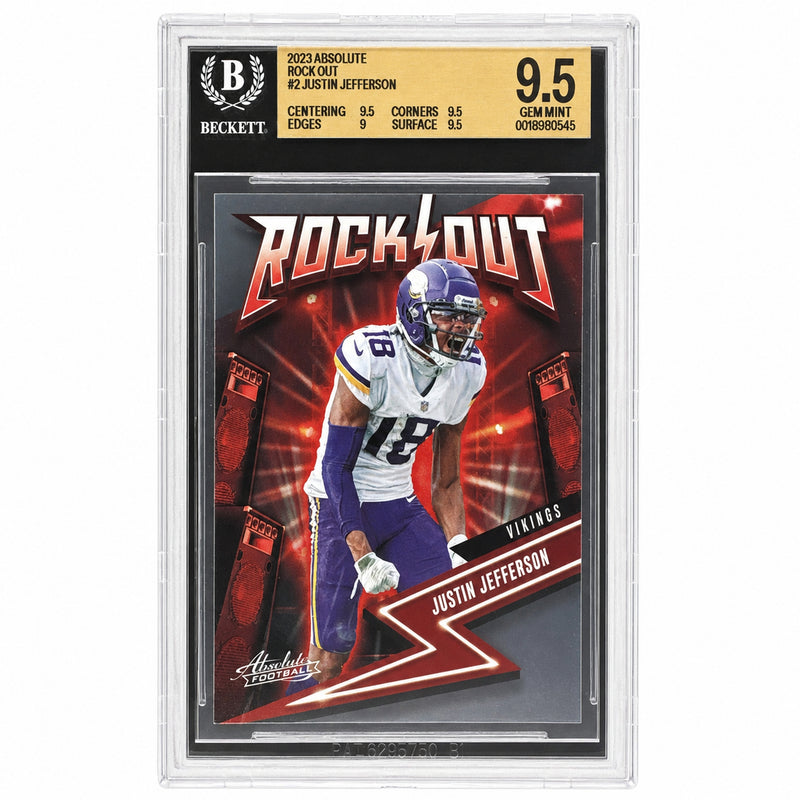 2023 Absolute Rock Out Justin Jefferson #2 Beckett 9.5