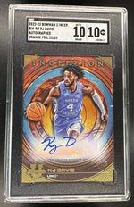 2022 Bowman BIA-RD RJ Davis Inception Orange /25 SGC 10 Gem Mint North Carolina Auto