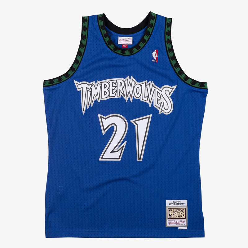 Mitchell & Ness Kevin Garnett Blue Minnesota Timberwolves 2003/04 Hardwood Classics Swingman Player Jersey