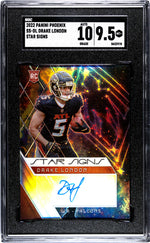 2022 Panini Phoenix Star Signs Drake London #SS-DL RC Auto SGC 9.5 Auto 10