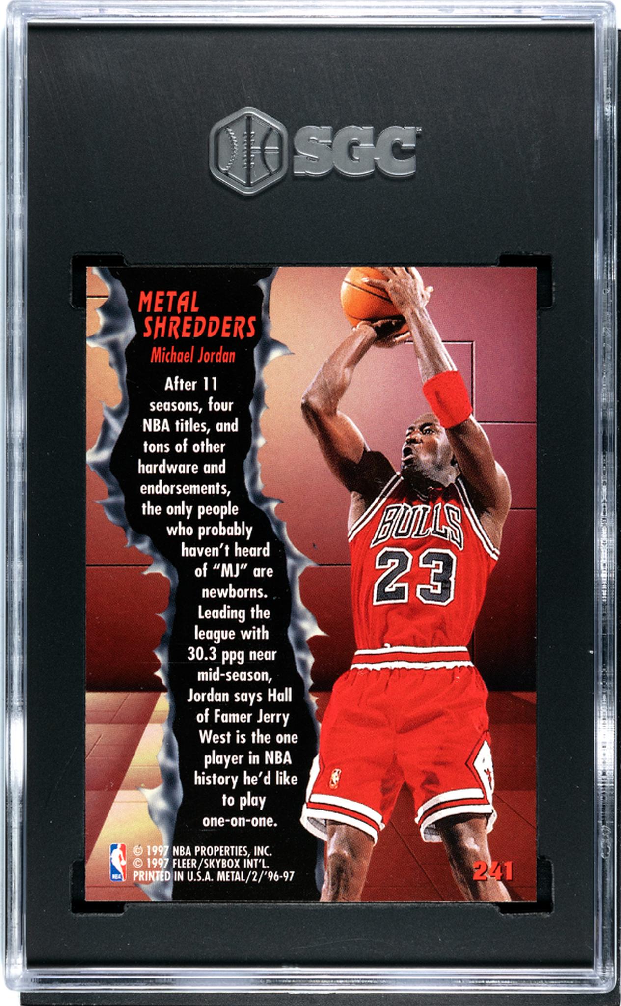 1996-97 Fleer Metal Metal Shredders Michael Jordan #241 SGC 9.5
