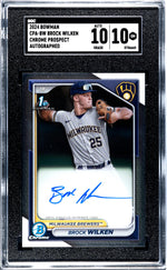 2024 Bowman #CPA-BW Brock Wilken Chrome Prospect Autographed Auto SGC 10