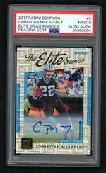 2017 Panini Donruss the Elite Series Autograph Rookies Christian Mccaffrey #5 PSA 9