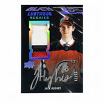 2019 SPx Jack Hughes Black Lustrous Rookie Auto Patch /75 RC