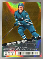 2024 UD Credentials Macklin Celebrini Debut Ticket Access Orange /199 Rookie RC