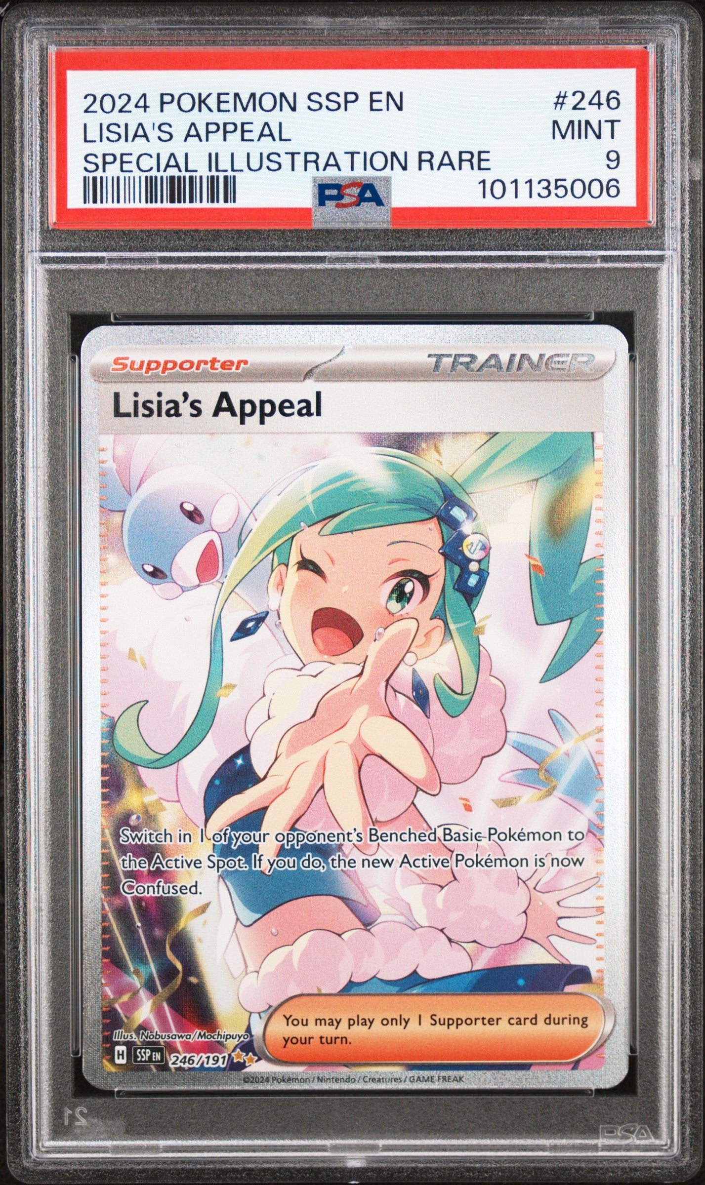 2024 Pokémon SSP Lisia's Appeal Special Illustration Rare Trainer #246 PSA 9