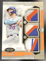 2024 Topps Tier One Pete Alonso #T1R-PA Relics Triple Platch 1/1 MEM Mets