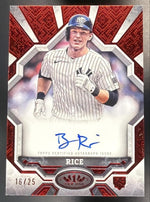 2025 Topps Tier One Ben Rice #BOA-BR Break Out Auto Red Foil 16/25 RC Yankees