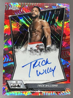 2026 Topps Chrome WWE Sapphire Trick Williams NXT Auto Red Refractor /5
