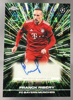 2025 Topps Chrome UCC Franck Ribery Black Lazer Auto Neon Green Refractor /99