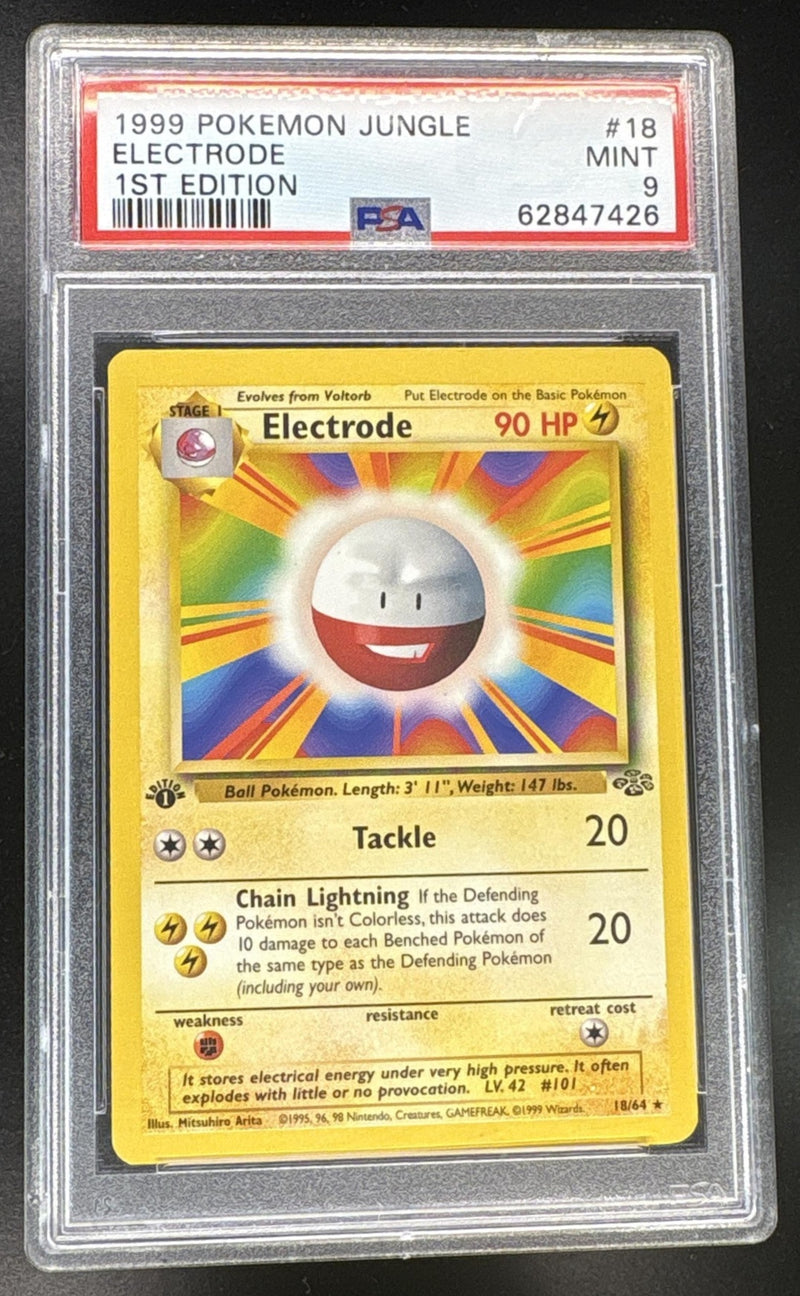 1999 Pokemon Jungle 1st Edition Electrode #18 PSA 9