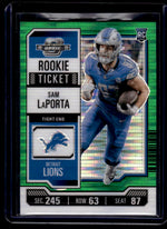 2023 Panini Contenders Optic Rookie Ticket Green Pulsar Sam LaPorta #89 RC /35