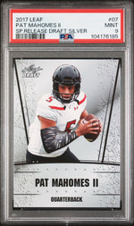 2017 Leaf Special Release Draft Silver Pat Mahomes II #07 PSA 9