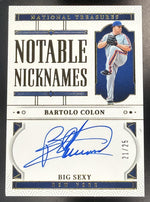 2025 Panini National Treasures Bartolo Colon #1 2024 - Notable Nicknames /25