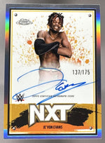 2025 Topps Chrome WWE Je'Von Evans NXT Auto Refractor /175
