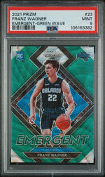 2021 Panini Prizm Emergent #23 Franz Wagner Green Wave PSA 9