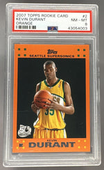2007 Topps Rookie Card Orange Kevin Durant #2 PSA 8