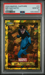 2024 Topps Chrome Marvel Sapphire Edition Yellow Mr. Fantastic #21 /75 PSA 10