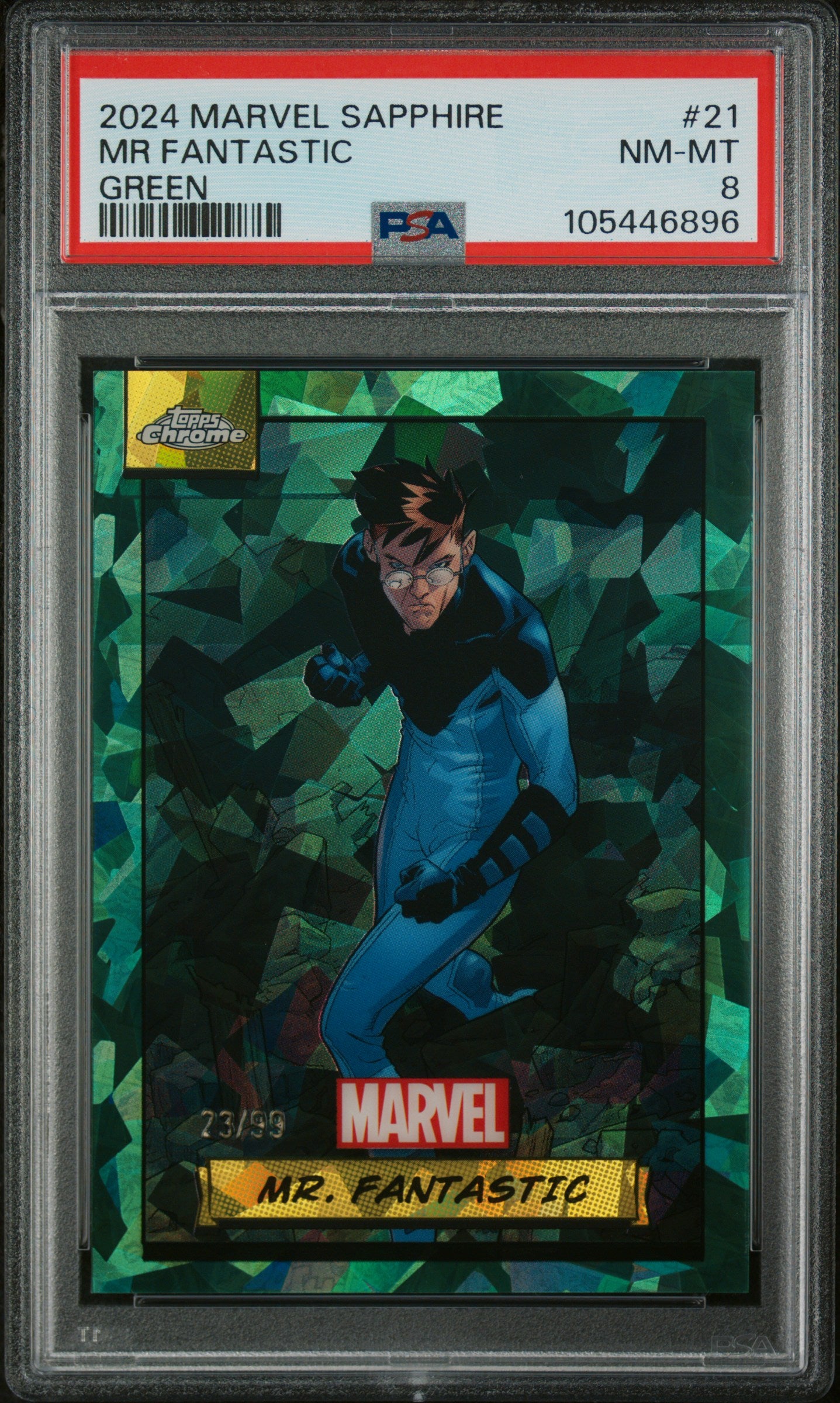 2024 Topps Chrome Marvel Sapphire Edition Green Mr. Fantastic #21