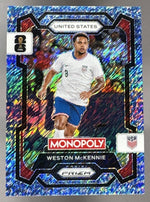 2026 Prizm Monopoly World Cup Weston McKennie #50 Blue Big Money Shimmer /10