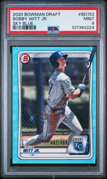 2020 Bowman Draft Sky Blue Bobby Witt Jr. #BD152 /499 PSA 9