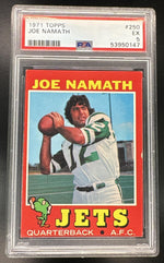 1971 Topps Joe Namath #250 PSA 5