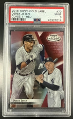 2018 Topps Gold Label Class 1-Red Derek Jeter #70 /75 PSA 9