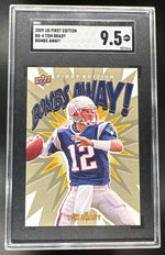 2009 Upper Deck 1st Edition BA-4 Tom Brady Bombs Away! SGC 9.5