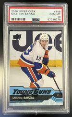 2016 Upper Deck Young Guns Mathew Barzal #458 PSA 10