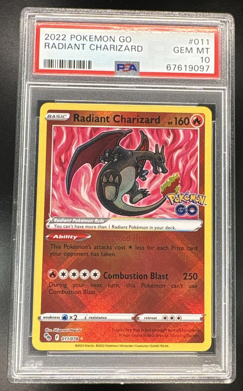 2022 Pokemon Go Radiant Charizard #011 PSA 10