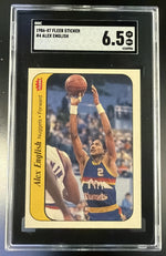 1986 Fleer Stickers #4 Alex English SGC 6.5