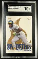 2022 Topps X Bobby Witt Jr #46 Rickey Henderson SGC 10