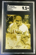 2022 Topps Fire Shohei Ohtani Fired Up Gold Minted SP SGC 9.5