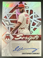 2022 Panini Mosaic Cristopher Sanchez Rookie Scripts Holo Auto RC
