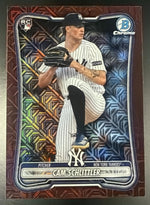 2026 Bowman Chrome #53 Cam Schlittler Rookie RC Burgundy Mojo Refractor /275
