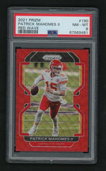 2021 Panini Prizm Red Wave Prizm Patrick Mahomes II #190 /149 PSA 8