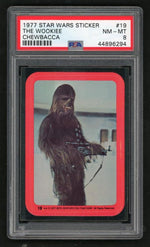 1977 Star Wars Stickers the Wookiee Chewbacca #19 PSA 8