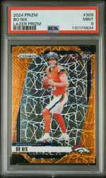 2024 Panini Prizm Lazer Prizm Bo Nix #309 PSA 9