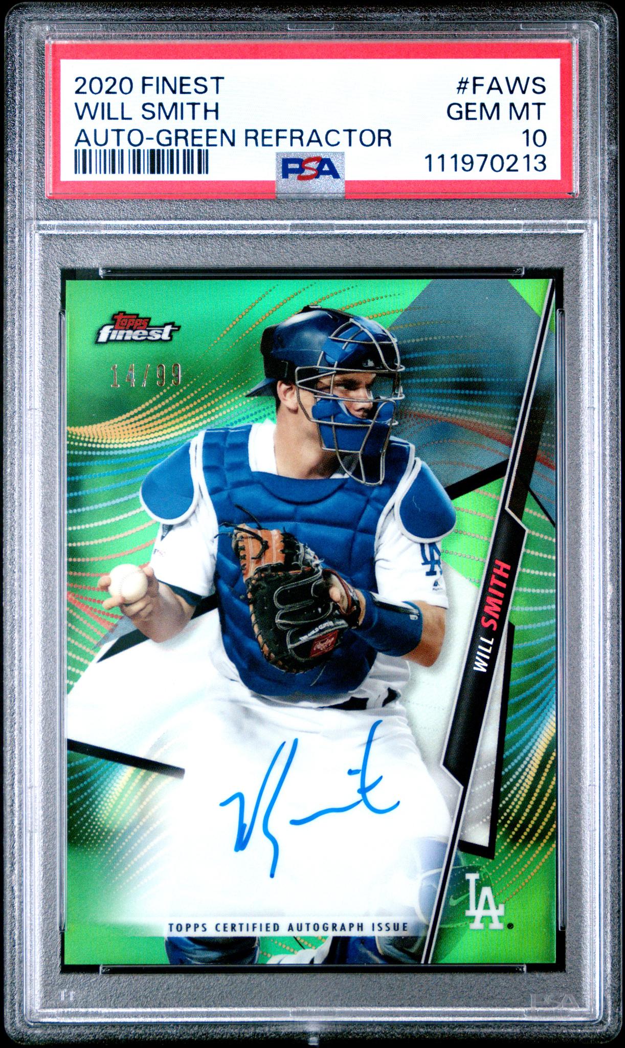 2020 Topps Finest Green Refractor Will Smith #FA-WS Auto /99 PSA 10