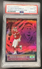 2021 Panini Illusions Trophy Collection Pink Patrick Mahomes II #24 /399 PSA 10