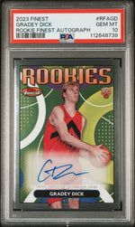 2023 Topps Finest Rookie Finest Autographs Gradey Dick #RFAGD PSA 10