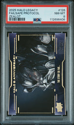 2025 Upper Deck Halo Legacy Collection Zealot Failsafe Protocol #126 /25 PSA 8