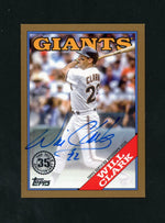 2023 Topps 1988 Silver Pack Will Clark Gold Auto /50