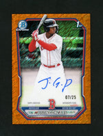 2026 Bowman Chrome Justin Gonzales 1st Rookie Auto Orange Shimmer /25
