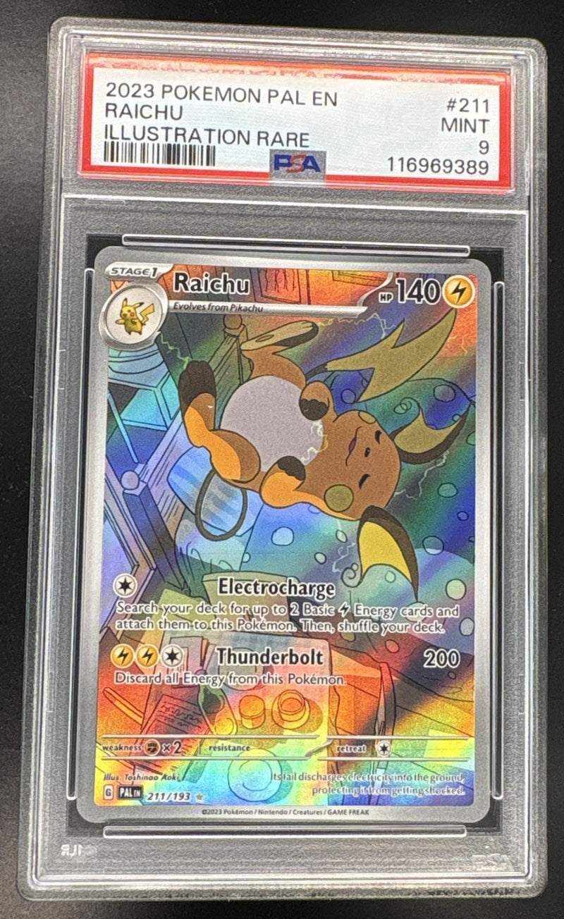 2023 Pokemon Scarlet and Violet Paldea Evolved Illustration Rare Raichu #211 PSA 9