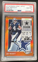 2018 Panini Contenders Optic Orange Dak Prescott #66 /49 PSA 10
