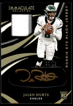 2020 Immaculate #REB-7 Jalen Hurts 22/25 Auto Patch Eye Black
