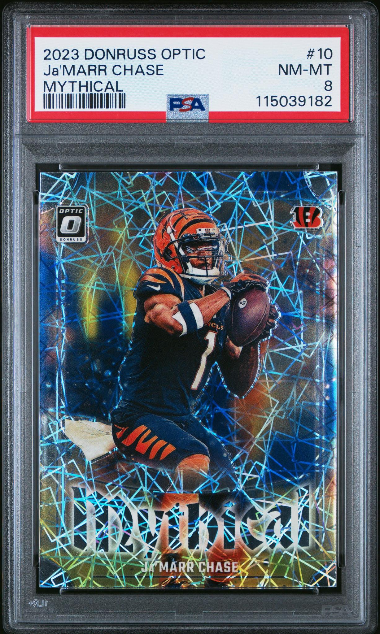 2023 Panini Donruss Optic Mythical Ja'Marr Chase #10 PSA 8